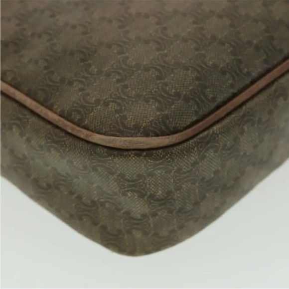 CELINE Macadam Canvas Shoulder Bag PVC Leather Beige - Picture 15 of 16